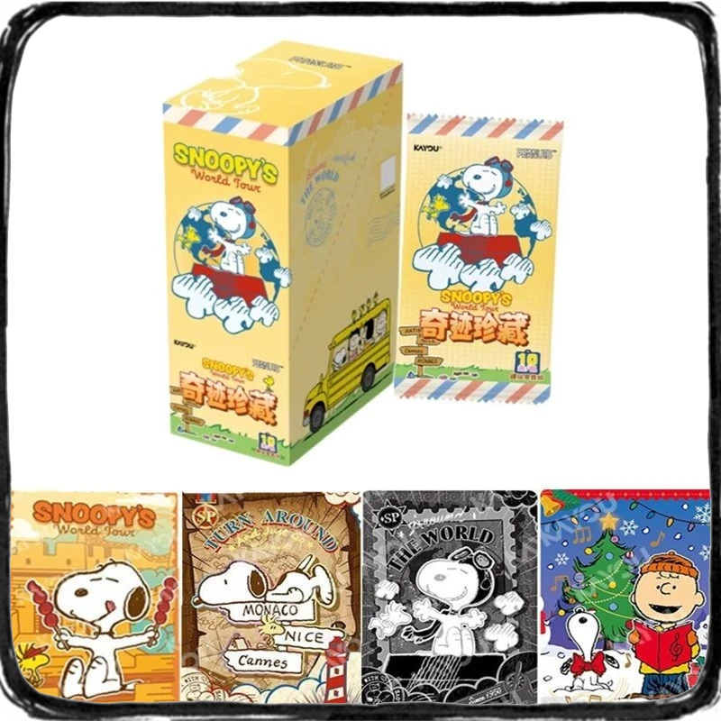 

KAYOU Snoopy Peanut Comic Miracle Treasure The World Collection Travel Card Animation Game Collection Peripheral Toy Gift
