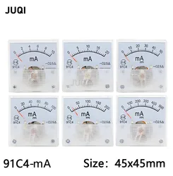 91C4- mA DC Pointer type milliammeter 1mA 5mA 10mA 50mA 100mA 200mA 300mA  500mA  Analog Mechanics Plate table Ammeter