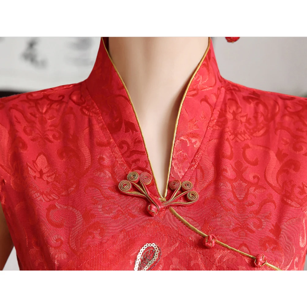

Mini Cheongsam Dress Women's Gowns for Formal Style Ancient Chinese Clothing