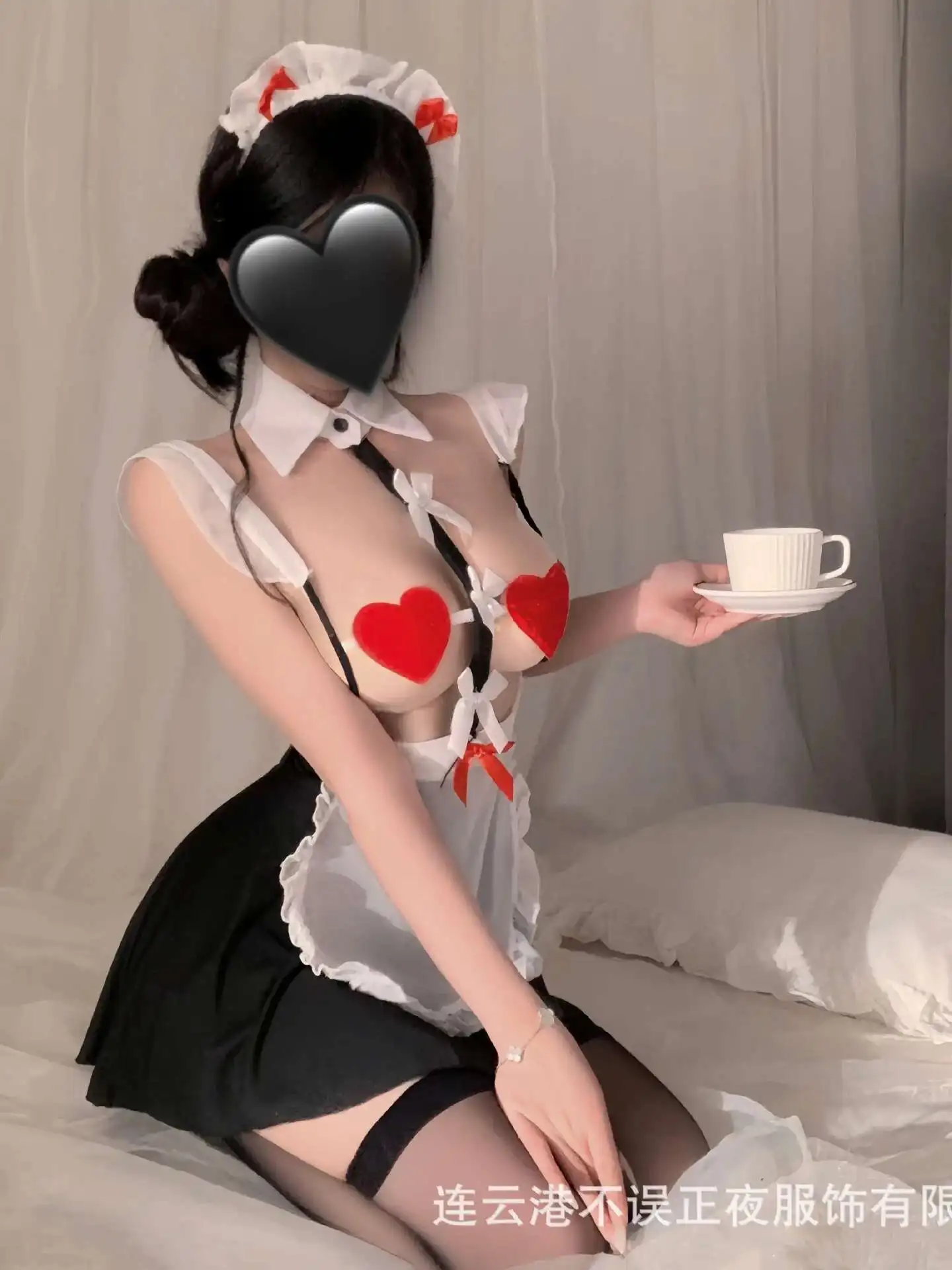 Dulce caliente Sexy mujeres coreanas Mini vestido dulce 2025 nuevo uniforme de sirvienta Sexy puro deseo pareja divertido pijama vestido elegante W90E