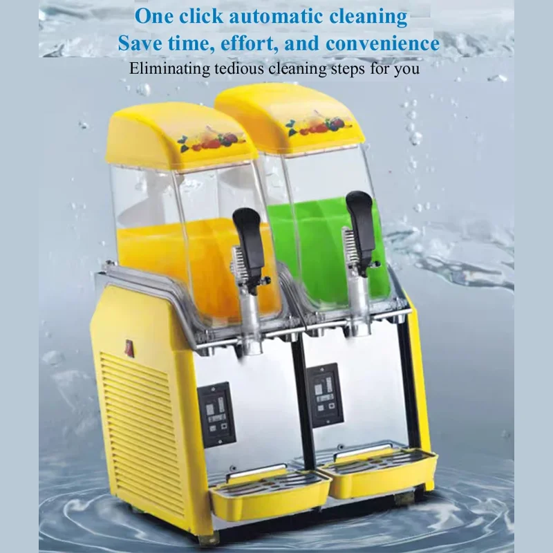 Snow Melter Commercial Double Cylinder Slush Machine Cold Drinking Machine Snow Smoothie Machine