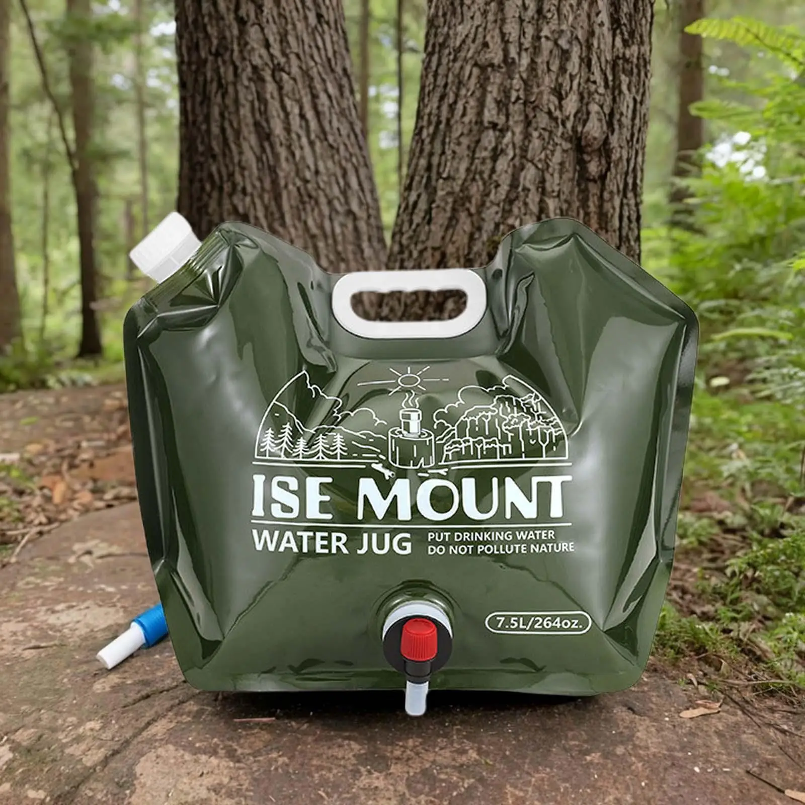 Outdoor Folding Water Bag Carrier 7.5 Liters Leak Emergency Water Jug Portable