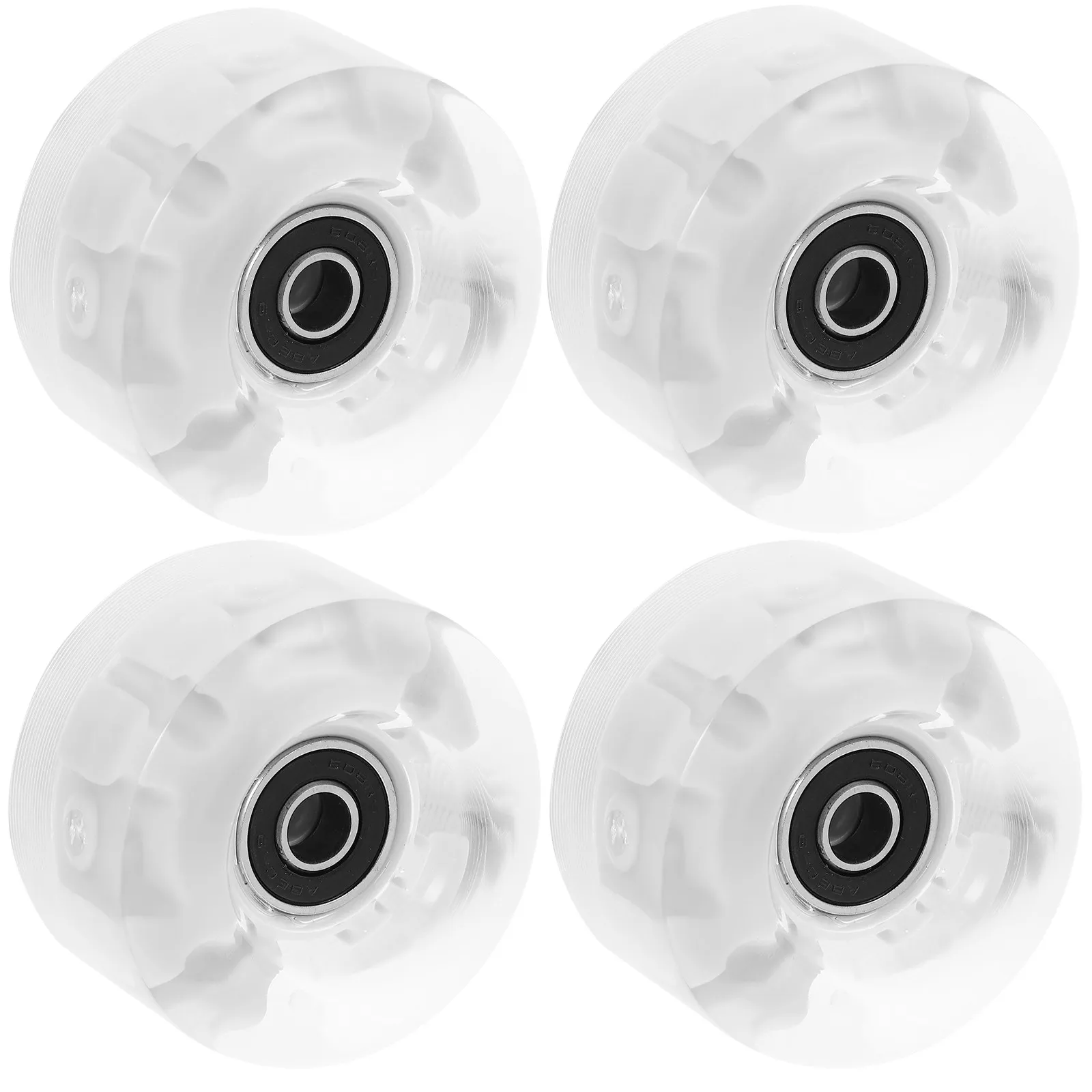 4Pcs Light Up Roller Skates Wheels Premium PU Build Strong Grip for Sidewalk Street Ramp Use Eye Catching Night Skating Glowing