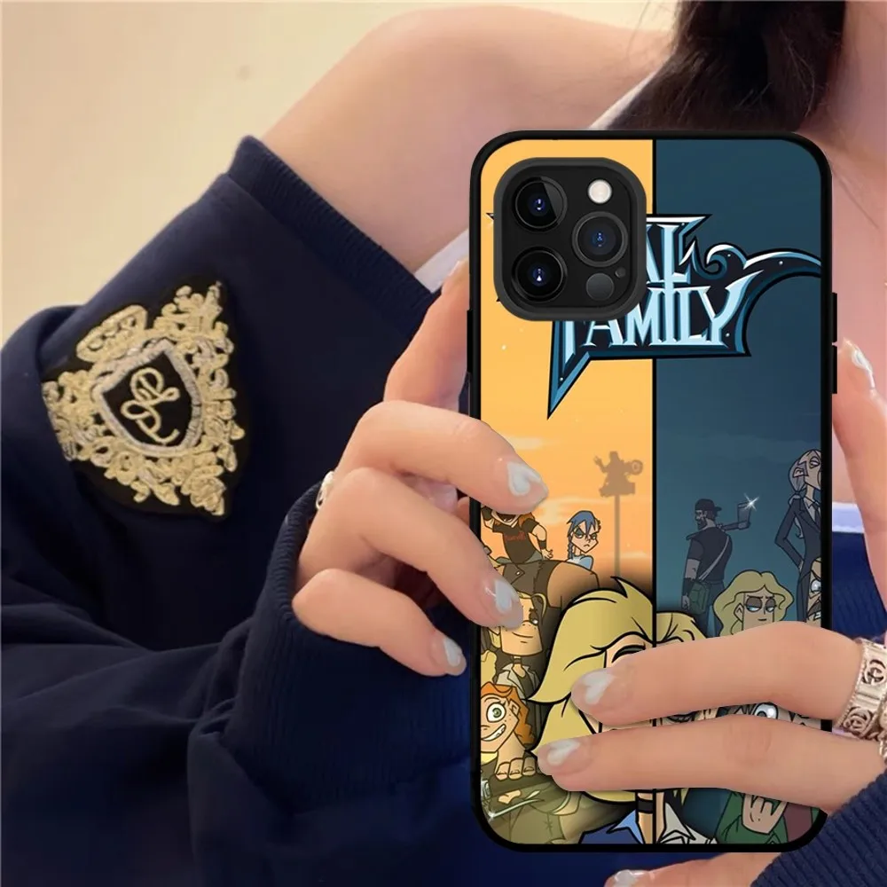 Cartoon Metal Family Phone Case Silicone Soft for iphone 15 14 13 12 11 Pro Mini XS MAX 8 7 6 Plus X XS XR Cover