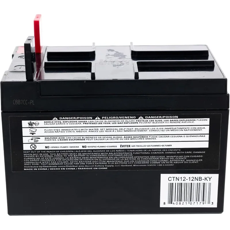 

04738800 12V 12A 190CCA Battery OEM Apex Ikon Zoom Pro-Turn Edge Snow Blowers