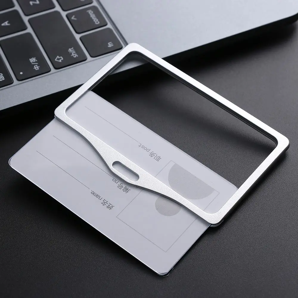 New Vertical Office School Work Card Holders ID Business Case Name Card Aluminum Alloy