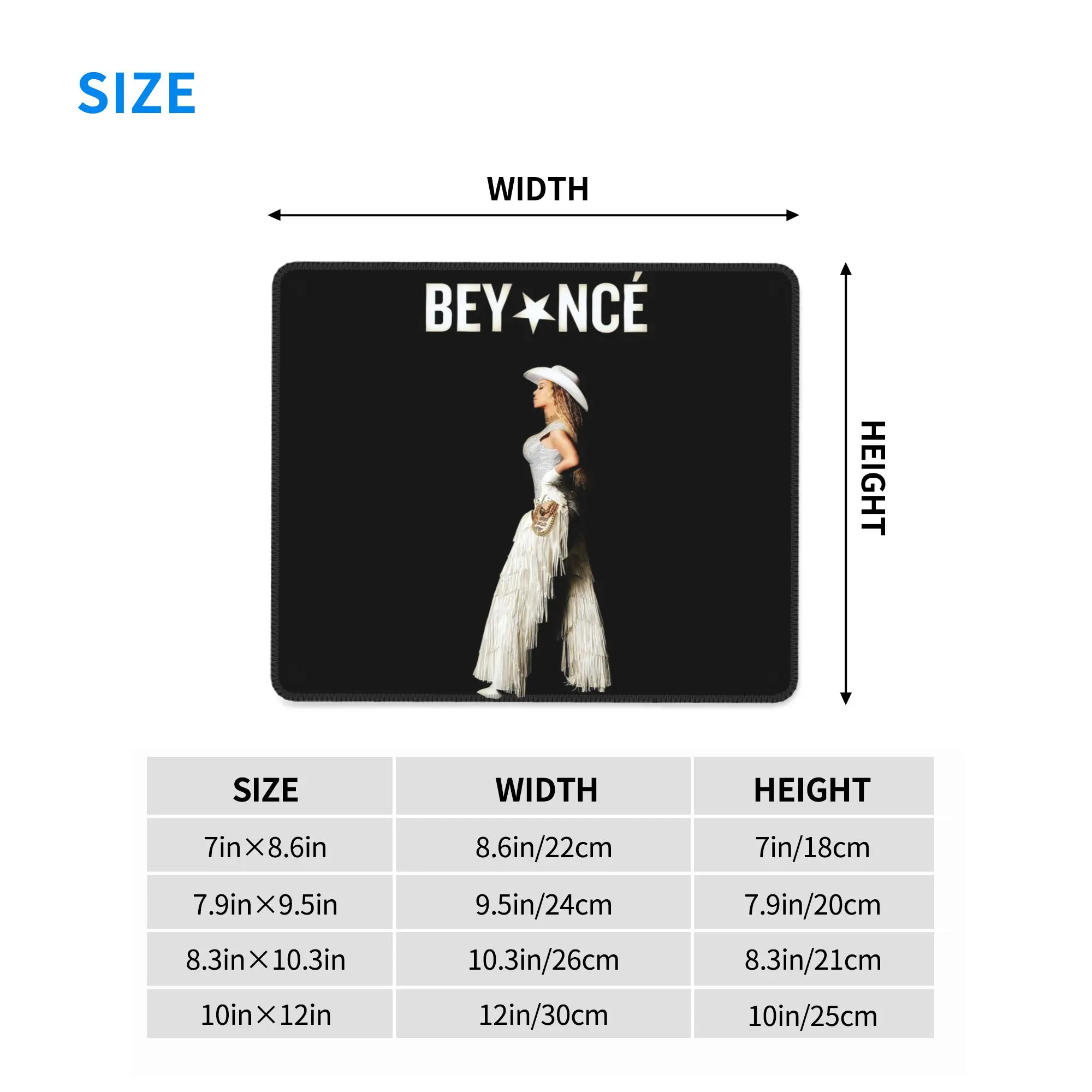 Singer Beyonce Cowboy Carter 2025 Tour Mouse Pad Computer Keyboard Mouse Mat PC Laptop Desk Mat Office Accessories Table Mats