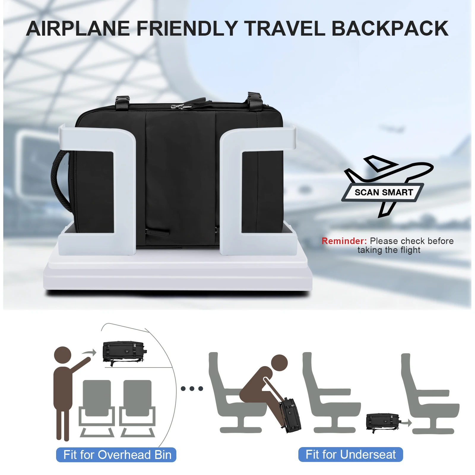 Large Travel Backpack for Men,Airline Flight Approved Waterproof Laptop  Backpack,Anti Theft Carry on Backpack, Hiking Backpack - AliExpress 1524