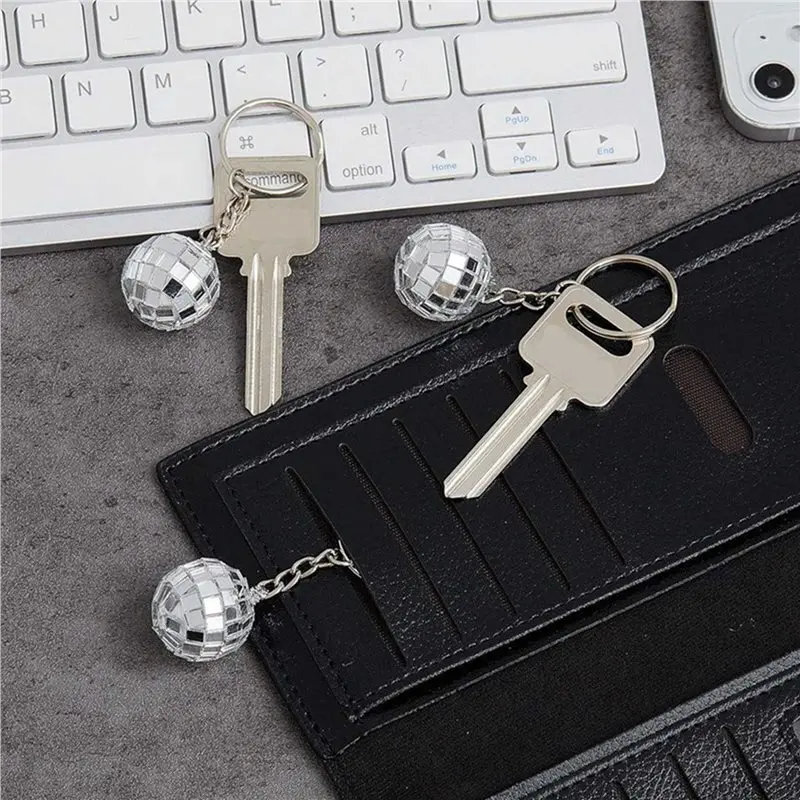AA81-120 Pack Mini Mirror Disco Ball Keychain Last Disco Bachelorette Retro 60S 70S Disco Keychain For Party Favors Set