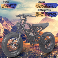 FAFREES F20 ULTRA (Old Style) Electric Bike 750W Motor 48V25AH Adult City Electric Bike 20 inch Fat Tire Mountain Riding E-bike