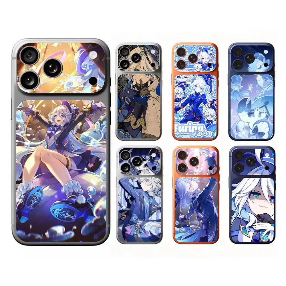 

Popular Games Genshin Impact F-Furina Back Cover Decal Protective For Iphone 17 Pro Max Skin Sticker Back Protective