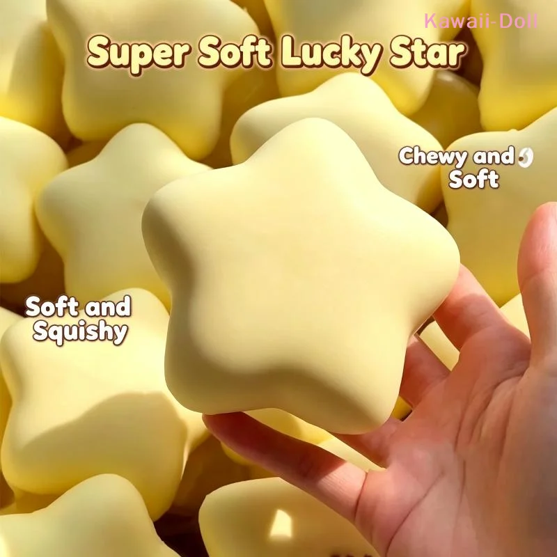 [DO]Cute Star Squeeze Slow Rising Stress Relief Toy Milky Scent Soft Wet Squeeze Toy Desktop Decor Gift[DO]