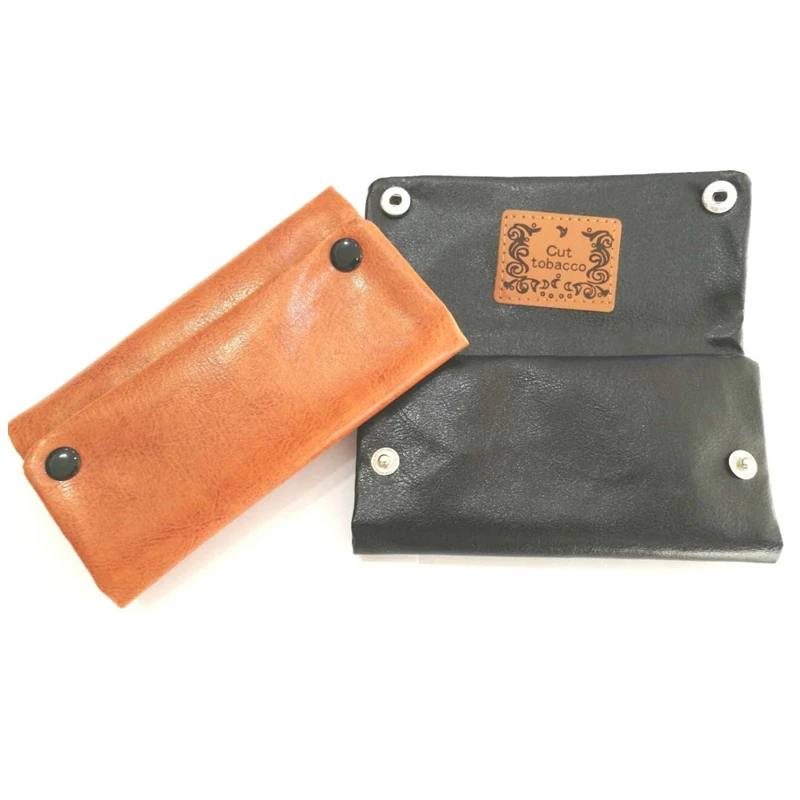 Portable Tobacco Pouch Case PU Leather Pipe Cigarette Holder Smoke Rolling Tray Holder Case Wallet Bag Smoking Accessories