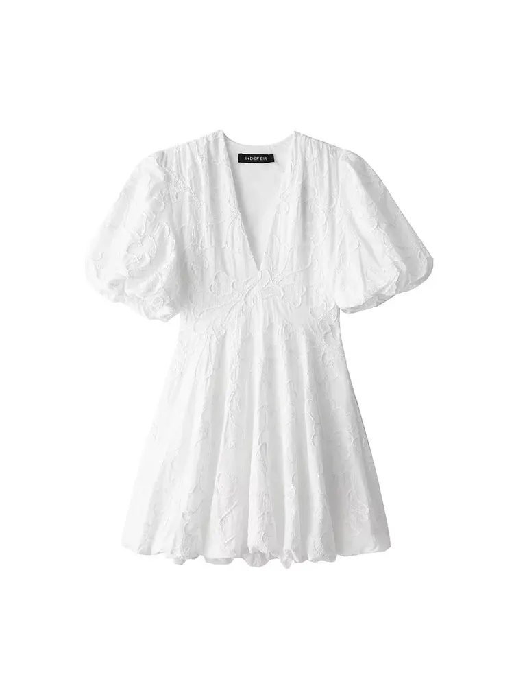 2025 été broderie moelleux Mini robe femme robes courtes pour les femmes robe de mode robes de soirée élégantes