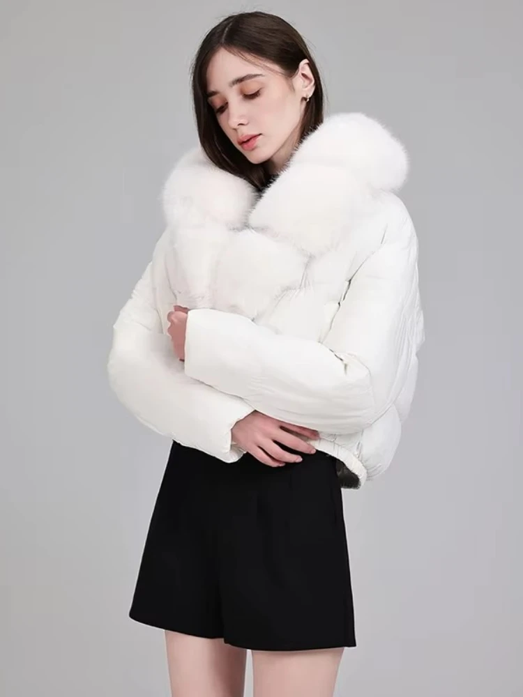AOSSVIAO 2026 Winter Women's Parkas Stylish Thick Warm Cold Resistant Cotton Padded Coat With Large Faux Fur Collar Outerwear