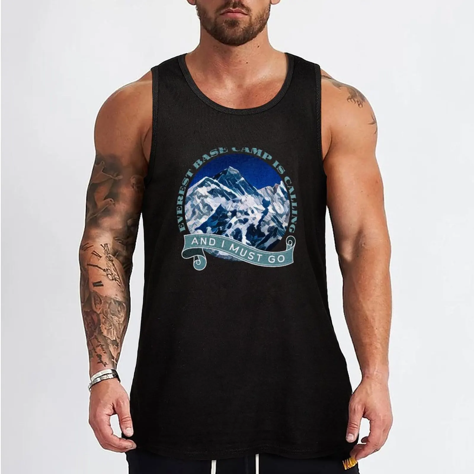 Everest Base Camp Nepal - Retro Himalayas Mountain Tank Top Men's cotton t-shirt Sportswear for men T-shirt sports tops