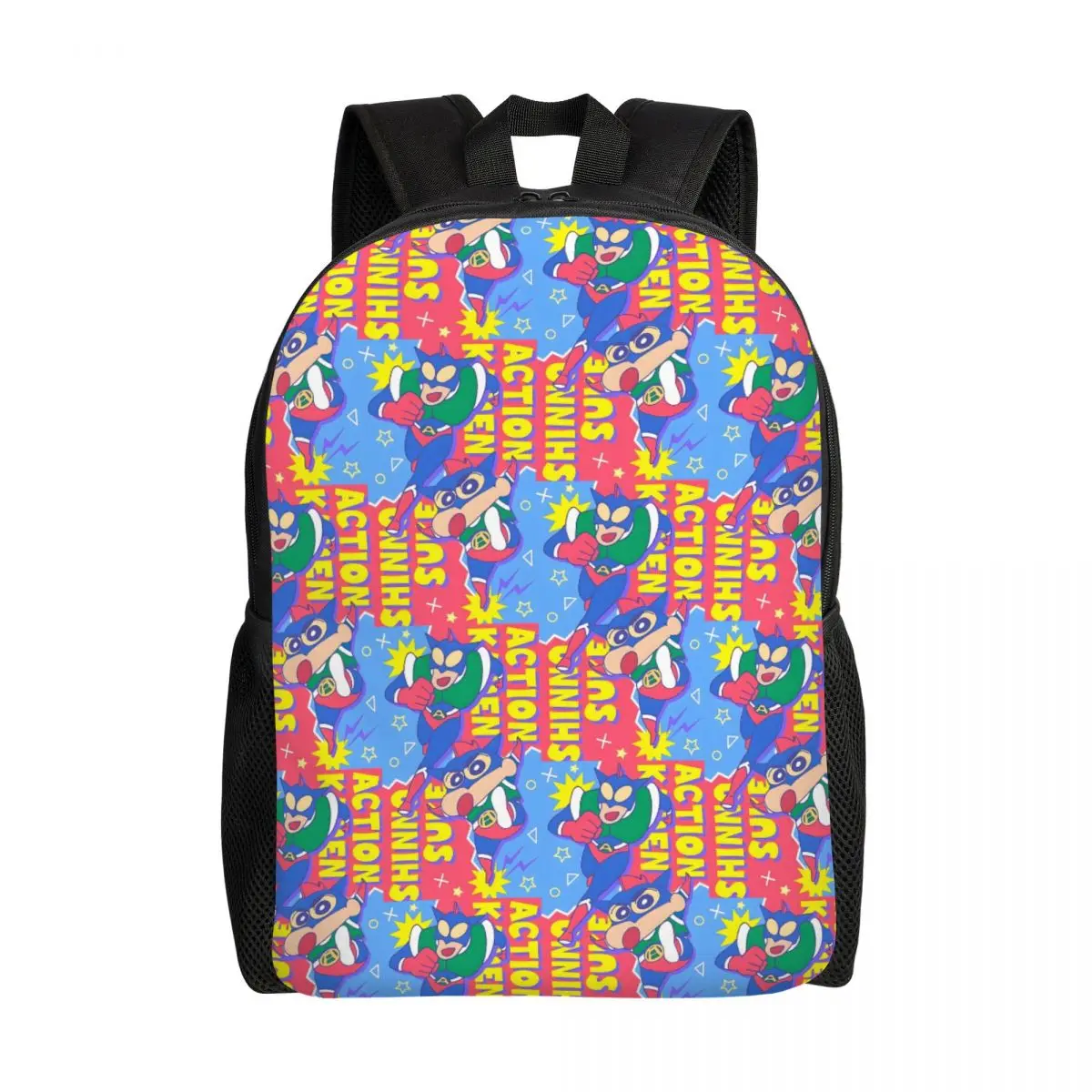 Mochilas C-Crayones Shin-chanes para mujeres y hombres, resistentes al agua, para la escuela universitaria, bolsas con estampado de manga Kawaii