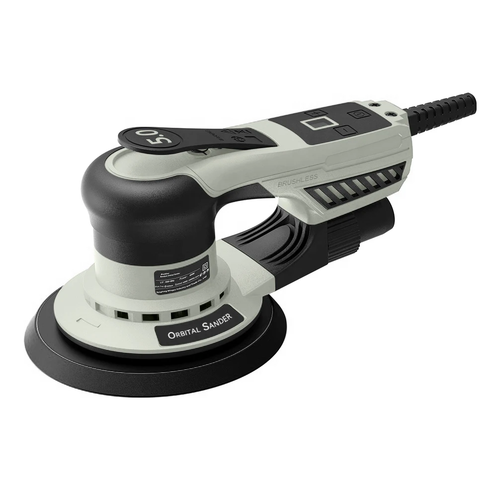 

Industrial Power Tools 150mm Constant Speed 450W Brushless Electric Orbital Sander 5mm 2.5mm Eccentricity Rated 230V