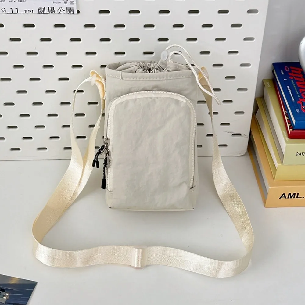 Shoulder Strap Water Bottle Carrier Bag Nylon Material Quick Drying Water Bottle Holder Adjustable Strap Large Opening