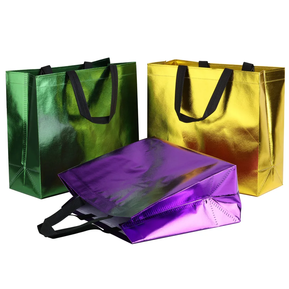 2/5/10pcs Non-woven Fabric Shopping Gift Bags with Handles Smooth Waterproof Clothing Business Packaging Bag Large Storage Bag