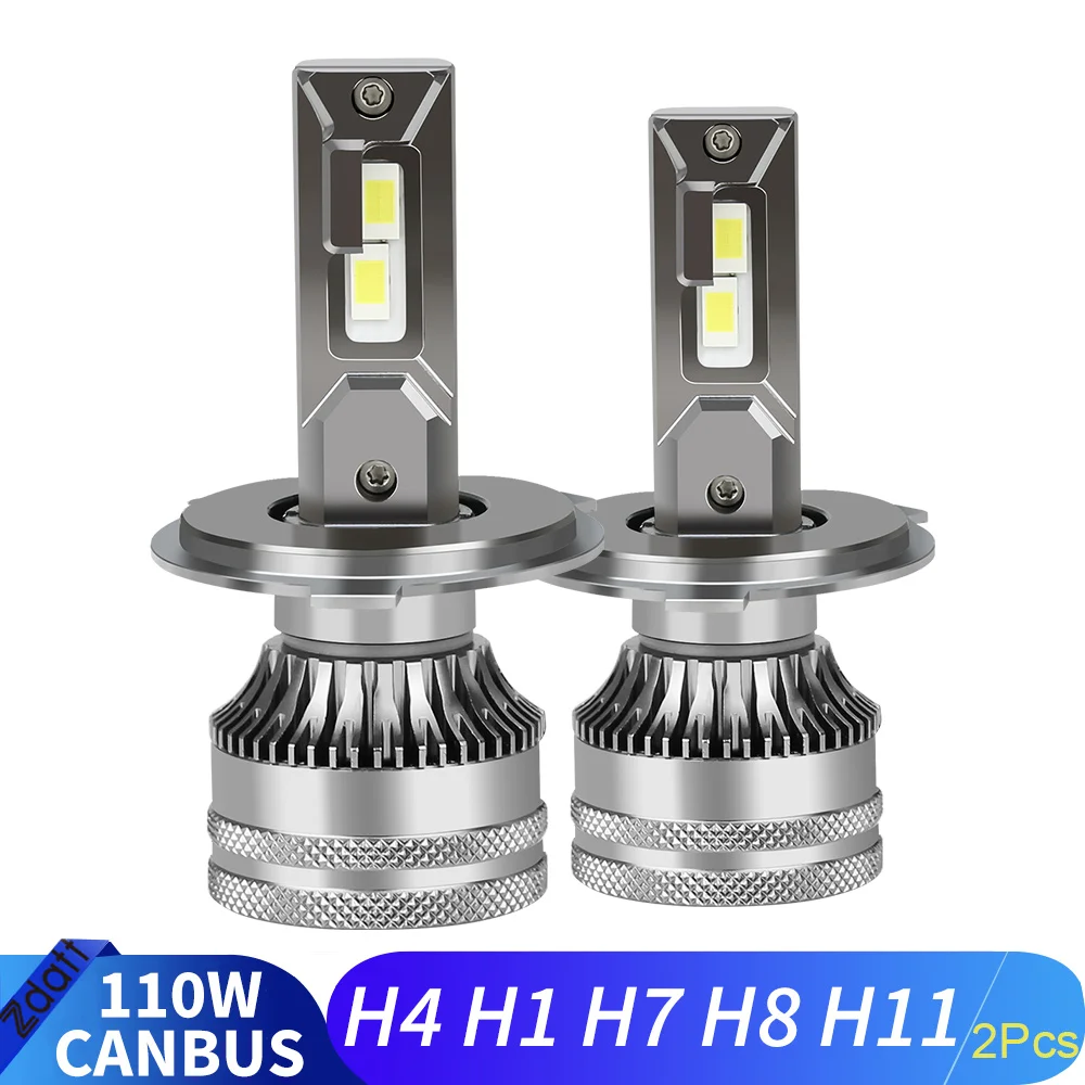 

Zdatt H7 Led Canbus H1 H8 H11 лампы н4 6500K Супер белый 110W HB3 9005 HB4 9006 12V 24V для автомобильного грузовика Головной фонарь