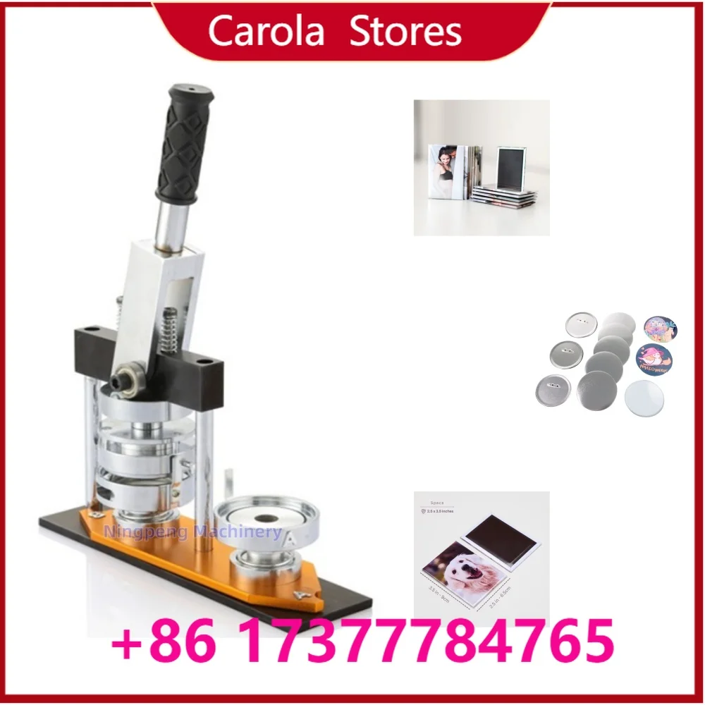 Rotary Heat Press Machine for Fridge Magnets, DIY Personalized Printed Tinplate Refrigerator Sticker