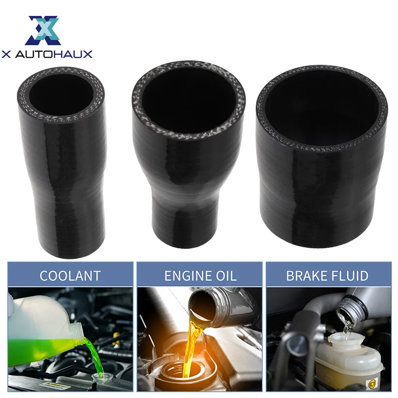 X Autohaux Auto Car Straight Coupler Silicone Hose 76mm Length 25/32/35/38/45/51/57/60/63mm ID Reducing Coupling Air Intake Pipe