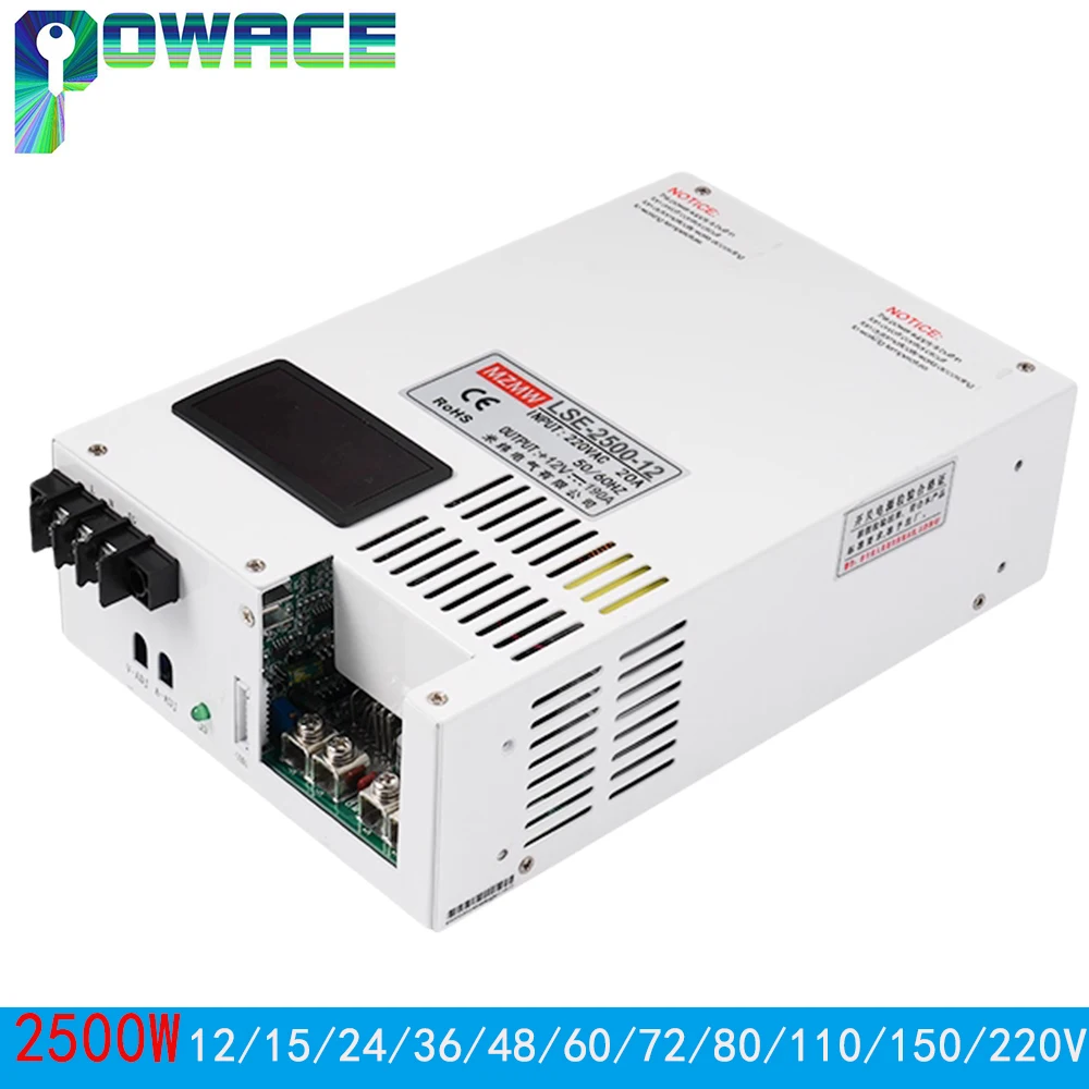 

2500 Вт с цифровым дисплеем, часть с ЧПУ, импульсный источник питания постоянного тока, трансформатор переменного тока в постоянный ток, драйвер 12 В, 15 В, 24 В, 36 В, 48 В, 60 В, 110 В, 220 В, 150 В