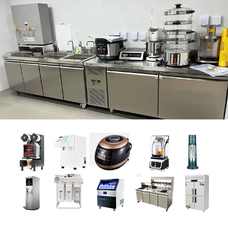 Milk Tea Counter Milk Tea Set Equipment Milk Tea Working Table Coffee Shop Counter Equipment for Coffee Shop Coffee Shop Set