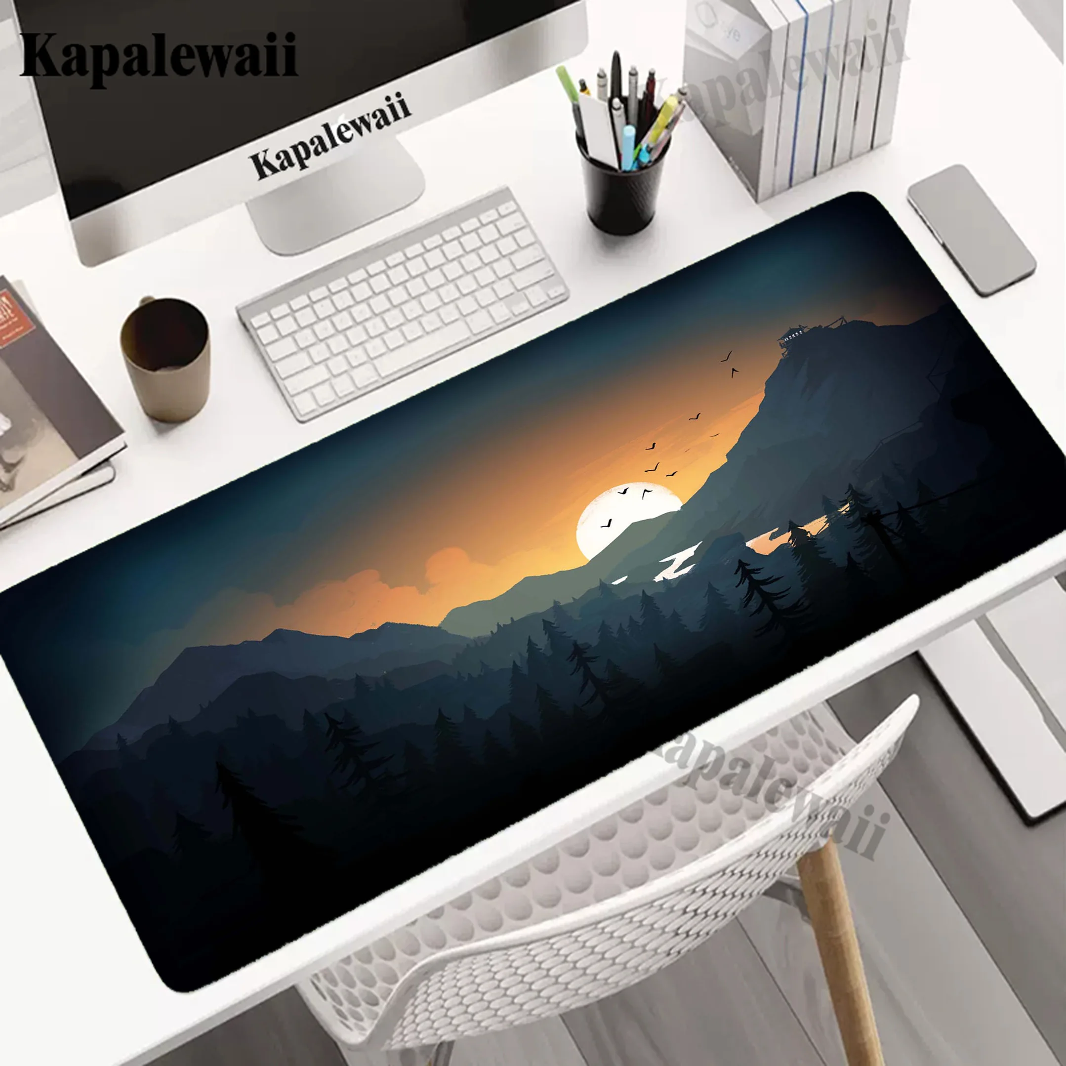 Firewatch Mouse Pad Gaming Setup Accessories Mousepad Notebook Office XXL Desk Mat Locking Edge Mouse Pads Non-slip Keyboard Mat