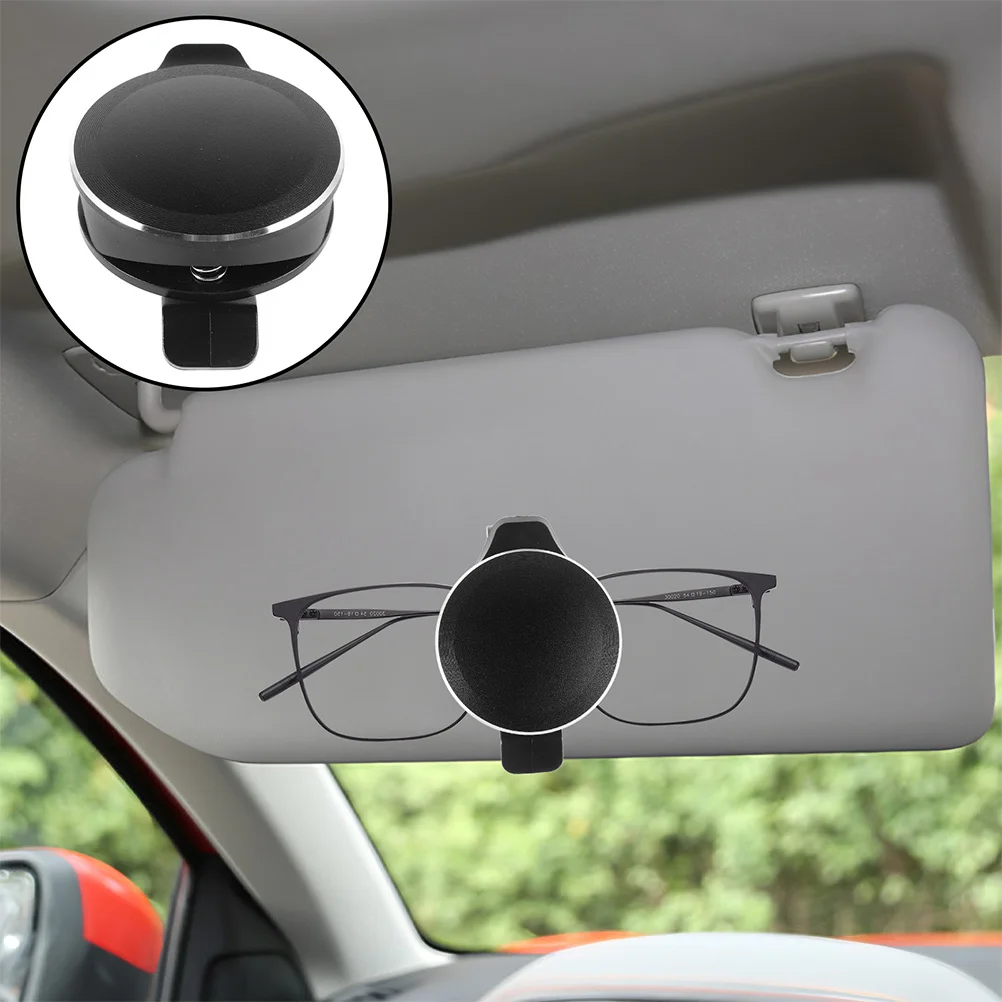 

2Pcs Auto Sunglasses Holder Aluminum Alloy Car Visor Clip Sturdy Durable Multifunctional Eyeglasses Storage Accessory
