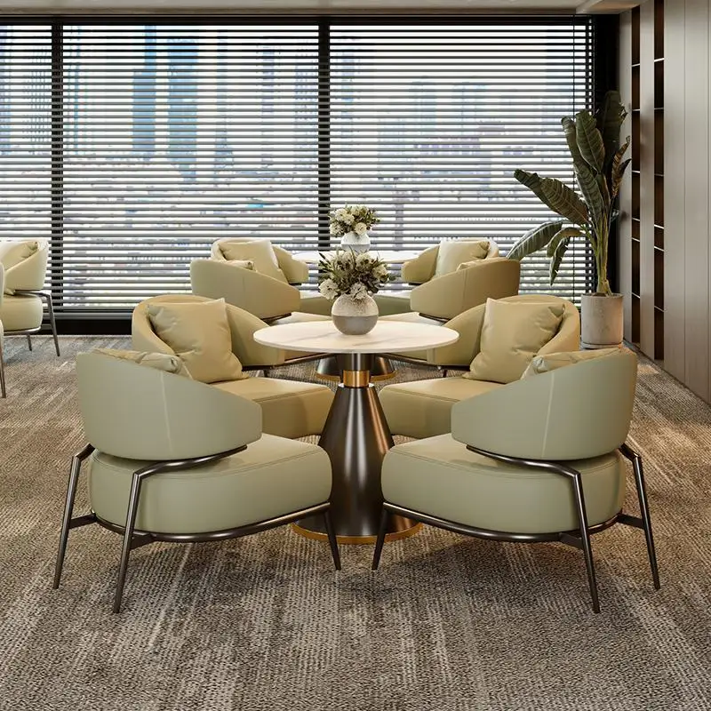 Sales office Slate negotiation Table and chair combination Cafe Office lounge area