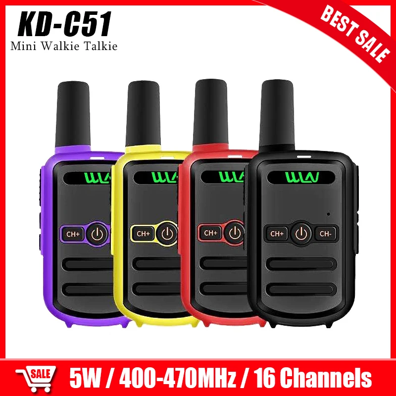 

Walkie-Talkie WLN KD-C51Mini Professional 5W Portable Outdoor Two Way Radio Handheld Intercom UHF Transceiver Walkie Talkie