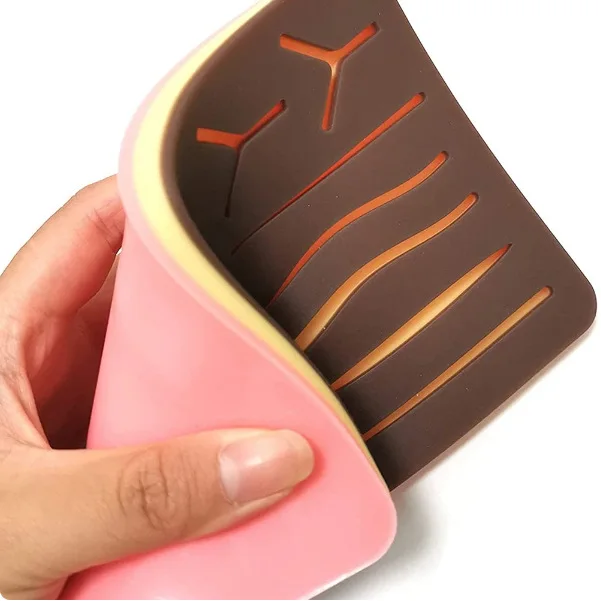 Black Skin Wound Suture Model Surgical Wound Suture Exercise Module Multi-wound Skin Model