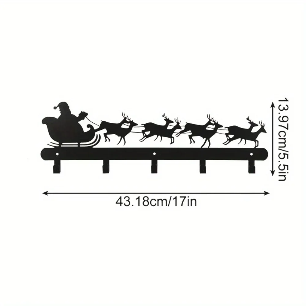 1 pc HELLOYOUNG - Elevate Your Mantel with Christmas Stocking Wall Hanger A l Holiday Decoration featuring Santa and Snowman