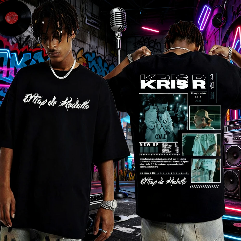 

Летняя футболка Singer Chris R Album Tour с графическим рисунком 2022, мужская популярная хлопковая футболка большого размера в стиле Харадзюку в стиле хип-хоп с короткими рукавами