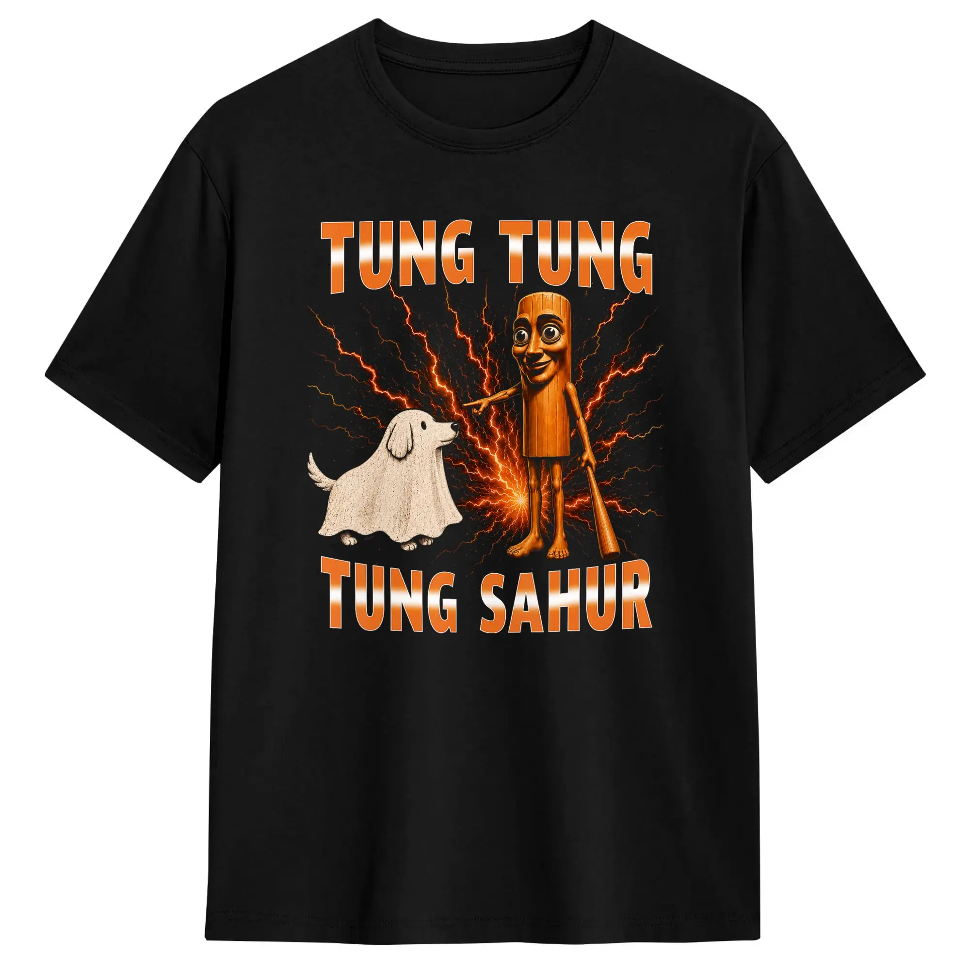 Tung Tung Tung Sahur Calling Dance Halloween Meme T-Shirt Summer Cotton T-Shirts Men Casual Tshirt Short Sleeve Vintage Top Tees
