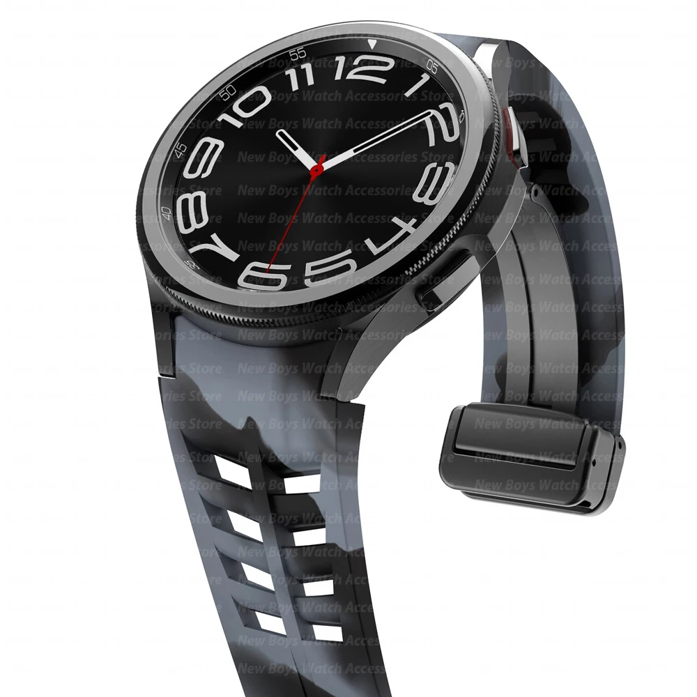 سوار رياضي من السيليكون لسامسونج جالاكسي 6 ، كلاسيكي ، حزام حلقة ممغنط ، 4 5 6 7 ، 44 من ، 40 من ، FE 5 برو ، 45 ، 47 ، 43