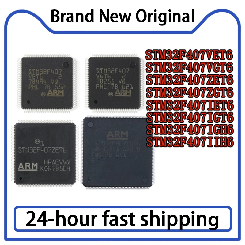 STM32F407VET6 STM32F407VGT6 STM32F407ZET6 STM32F407ZGT6 STM32F407IET6 STM32F407IGT6 STM32F407IEH6 STM32F407IGH6