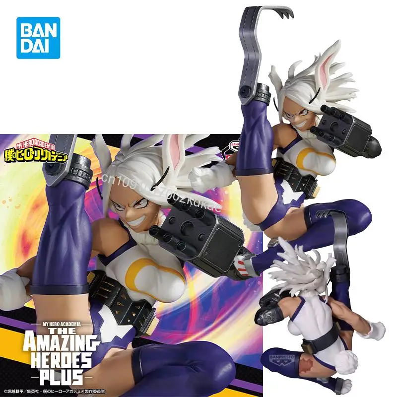 

In stock Original Bandai My Hero Academia THE AMAZING HEROES-PLUS-MIRKO 16cm Anime Figure Model Toy Desktop ornaments Gift