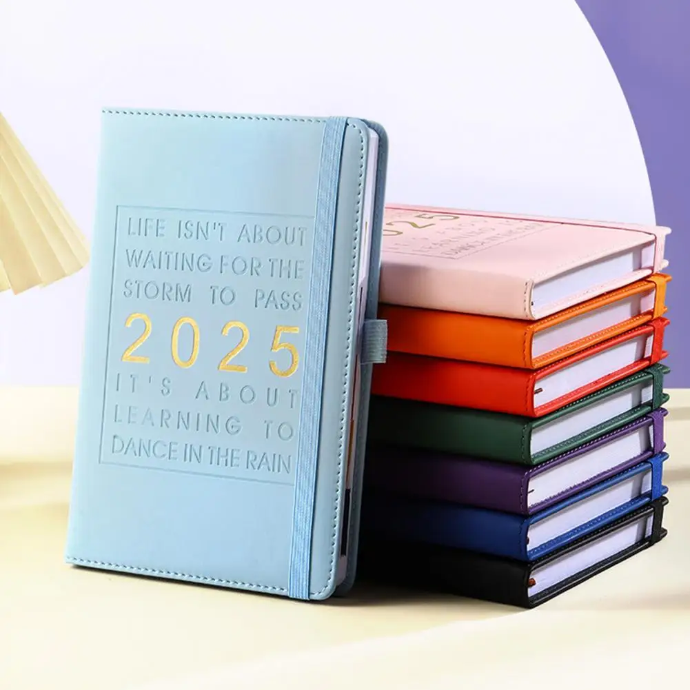 markii Highlighted Holidays Planner 2025 2025 Inspirujący notatnik z terminarzem cytatów z sztucznej skóry w twardej oprawie Miesięczne bloki z przeglądaniem