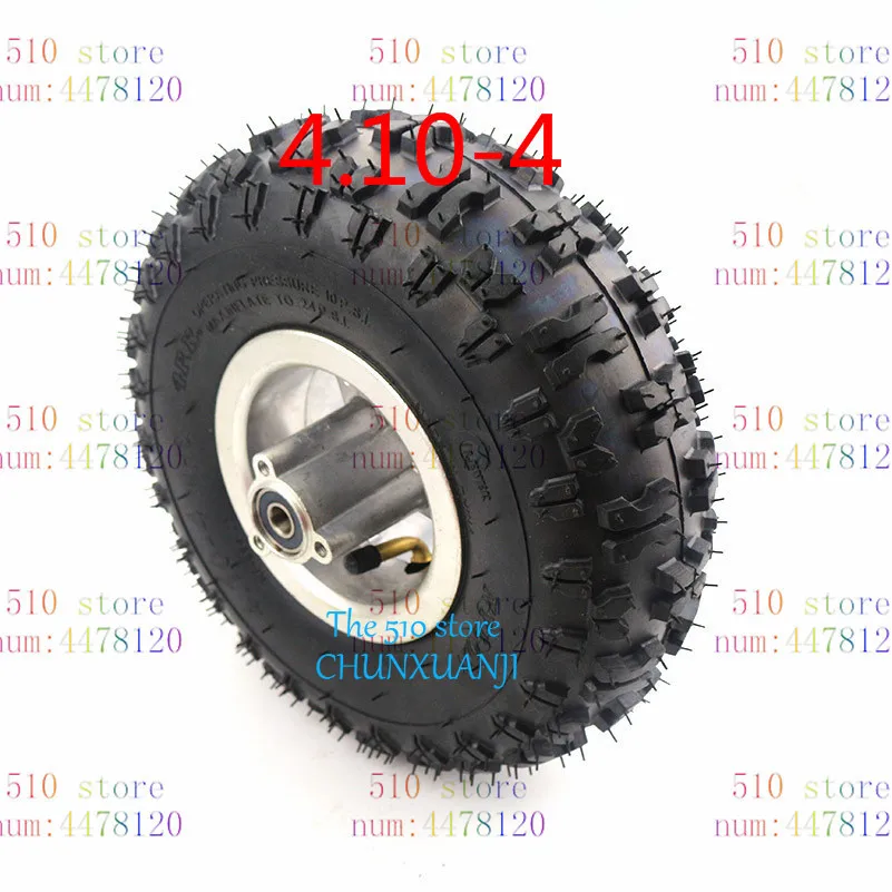 good quality 4.10-4 tire wheel and inner tube  4 inch hub Rim for 49cc Mini Quad Dirt Bike Scooter ATV Buggy