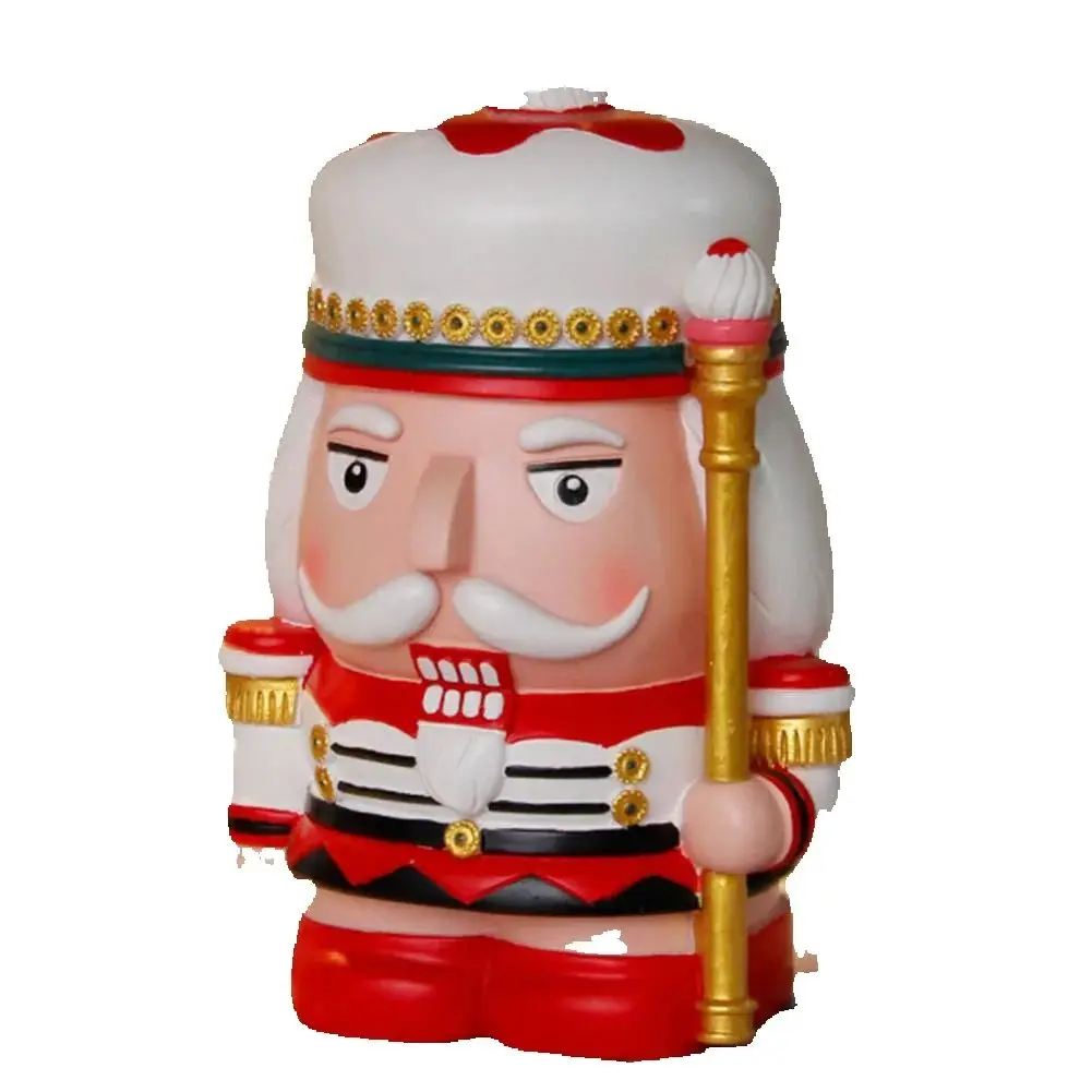 Nutcracker Soldier Gift Resin Coin Bank Figurines for Saving Seasonal Cheer Decorative Christmas for Home