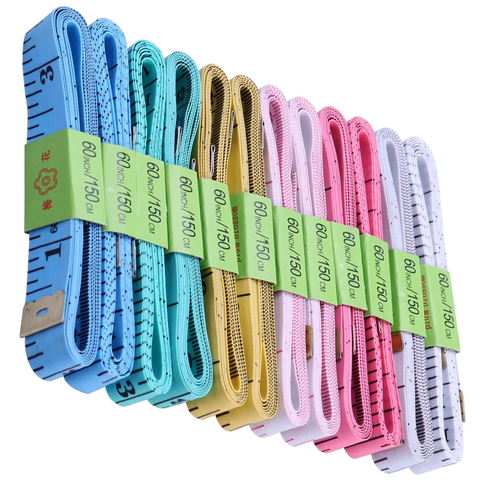 

12 Pcs Straight Object Measuring Tape Measure Curve Corrosion-resistant Flexible