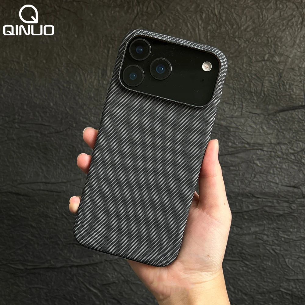 Bpoeee Carbon Fiber Handyhülle Für IPhone – Geschmiedetes Carbon, Magnetisch, Stoßfest (Farbe: Lila, IPhone 15)