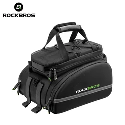 ROCKBROS Bicycle Carrier Bag Waterproof 35L Large Capacity Pannier Rear Rack Shelf Bag Multifunction Travel Bag Bike Accessories