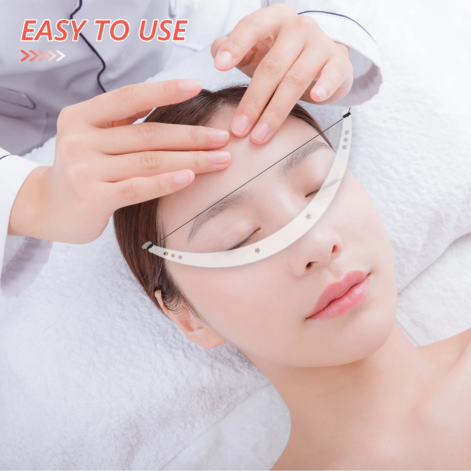 

3pcs Cotton Strips Thread Reusable Templates Diy Shaper Measuring Makeup Mapping Positioning Tool Microblading Ruler Eyebrow