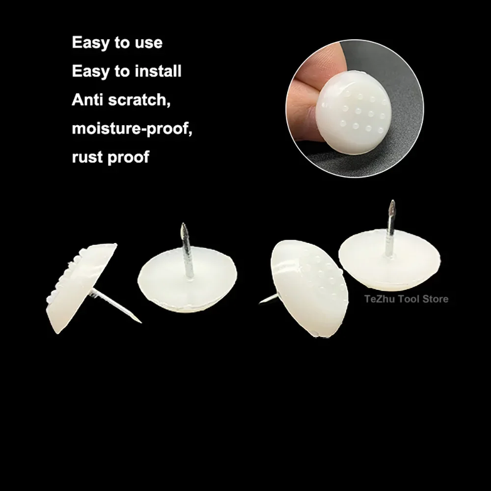 

Furniture Feet Plastic Glide Nails Chair Table Leg Protector Pad White Black Anti Slip Furniture Foot Mats Chair Legs Cover