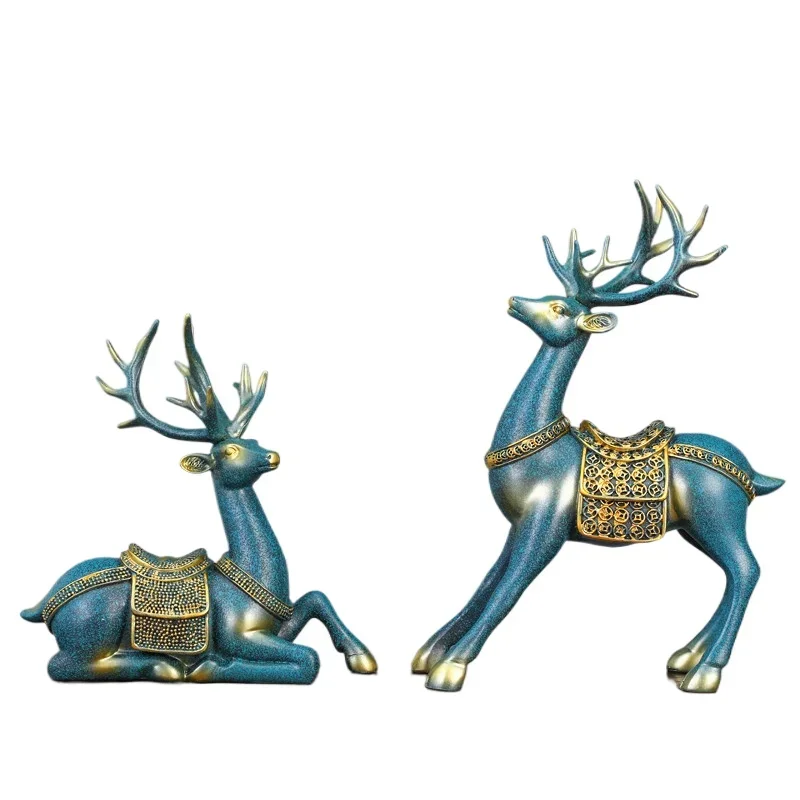 

Creative Lucky Deer Ornament Crafts Home Soft Decoration Entrance TV, Wine Cabinet Living Room Decoration Housewarming Ceremony