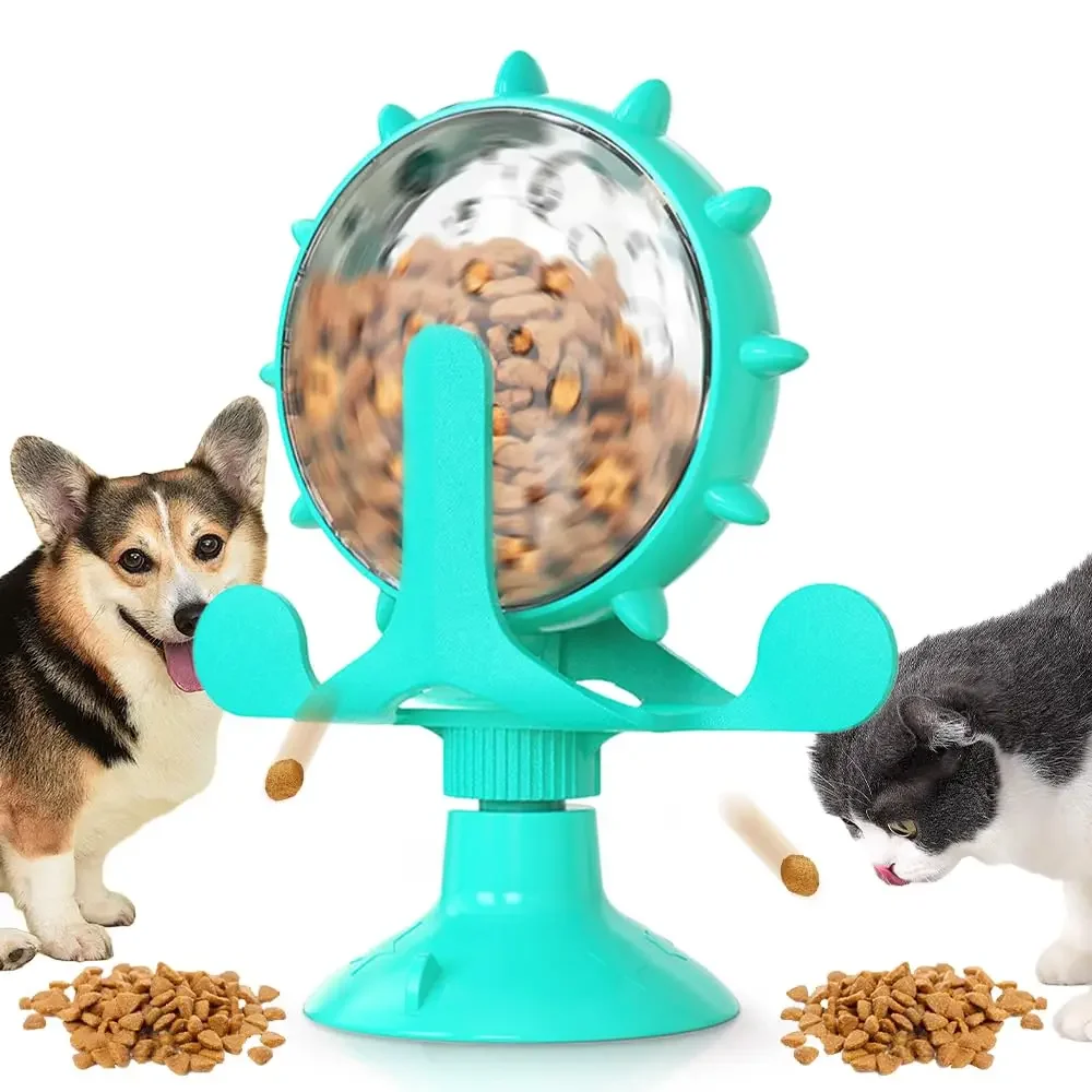 

ABS Pet Cat Food Funnel Spinning Windmill Interactive Training Cat Puzzle Toy Compatible with Windmill-Style Cat Food Funnels